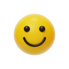 Smile emoji Social Emotion Response 3D