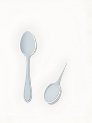 illustration of a spoon in good condition and a spoon in bent condition. flat cartoon style. vector design