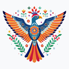 Colorful Decorative Bird Illustration