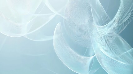 Delicate light blue abstract design with flowing lines.