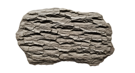 Isolated on transparent background, a closeup of tree bark showcasing its intricate texture and pattern, ideal for nature or environmental themes