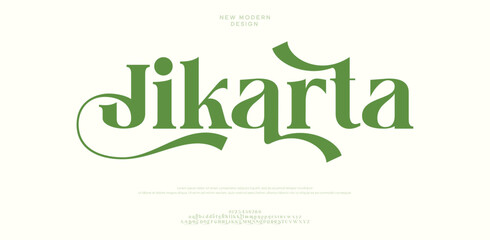 Jikarta modern stylish capital alphabet letter logo design