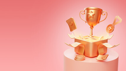 Honor Trophies MEDALS Events Prize Money Competitions 3D