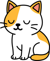 Cute orange and white cat 