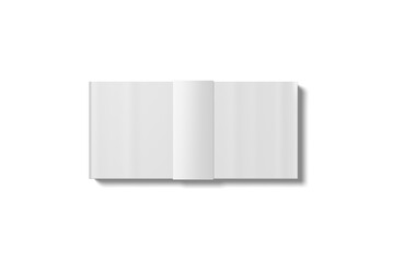 Flat Lay View of Stacked Blank White Money Bundle, 3d Illustration