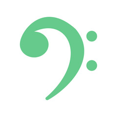 ヘ音記号のベクターイラスト：音楽・楽譜 - Bass Clef Vector Illustration: Music and Sheet Music