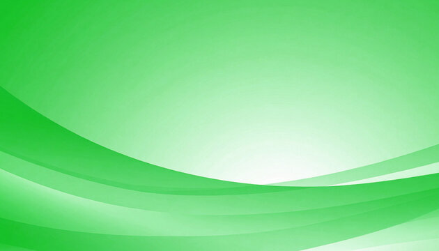 Modern abstract graphic design featuring flowing green waves and a gentle light source, creating a dynamic and clean background concept