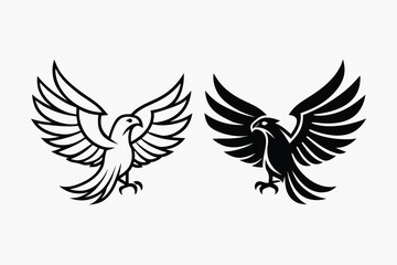 Obraz premium Majestic eagle soaring with powerful wings spread wide, a symbol of freedom and strength.