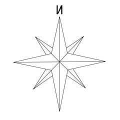Obraz premium Wind dirrection compass line icon vector,wind dirrection compass outline design,wind dirrection compass illustration,wind dirrection compass line design on white background 