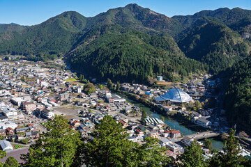 郡上八幡城から見る郡上市街地の景観　岐阜県郡上市
