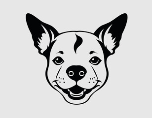 Funny Dog Silhouette digital Art, Intricate Powerful and Ready for Print or Web, Sharp Details. Strong Identity. Timeless Design, Symbolize Strength (2)