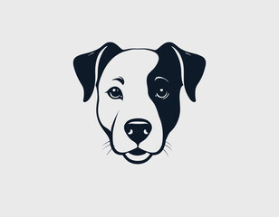 Fototapeta premium Funny Dog Silhouette digital Art, Intricate Powerful and Ready for Print or Web, Sharp Details. Strong Identity. Timeless Design, Symbolize Strength (2)