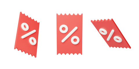 E-commerce promotions Discount coupons 3D