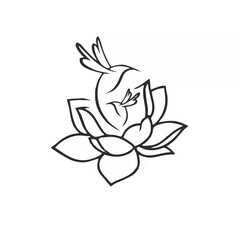 Floral Birds Symbol Vector.eps