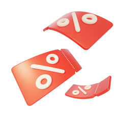 E-commerce promotions Discount coupons 3D