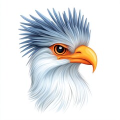 Obraz premium Majestic Eagle Portrait with Striking Features and Bold Colors