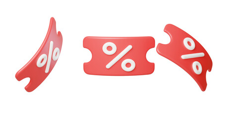 E-commerce promotions Discount coupons 3D