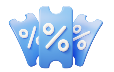 E-commerce promotions Discount coupons 3D