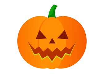 Cartoon Jack O Lantern Illustration with Spooky Face for Halloween Celebration and Decoration