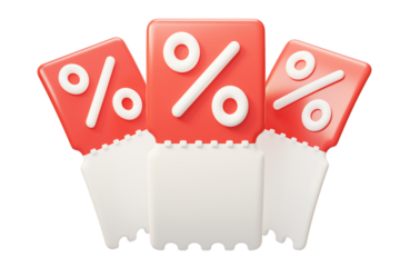 E-commerce promotions Discount coupons 3D