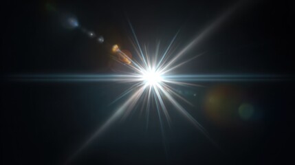 Obraz premium Luminous Starburst: Celestial Light Flare