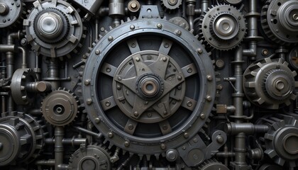 Industrial Steel Mechanical Elements Background