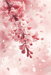 Fototapeta premium pink cherry blossom background