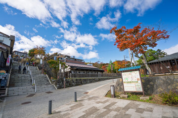 秋の伊香保温泉 石段街　群馬県渋川市