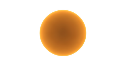 Abstract orange circle isolated on transparent background, perfect for adding a touch of warmth and vibrancy to your designs with its simple and modern style