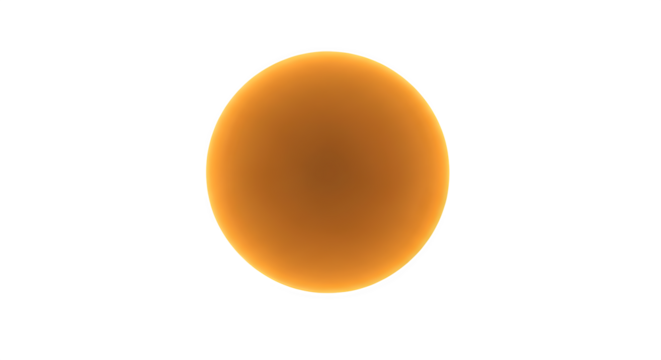 Abstract orange circle isolated on transparent background, perfect for adding a touch of warmth and vibrancy to your designs with its simple and modern style
