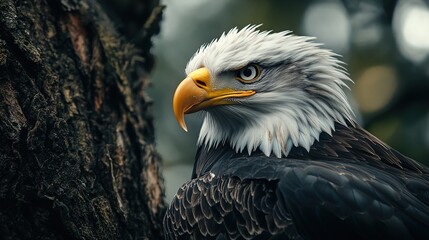 Eagle in the tree documentary footage
