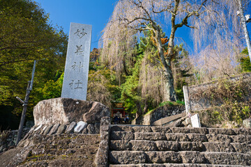 秋の妙義神社 参道　群馬県富岡市