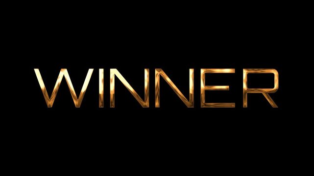 winner gold effect animation