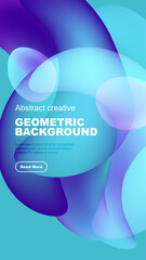 Fluid shapes, vibrant colors create modern background. Text overlay invites further exploration. Design feels dynamic, fresh.