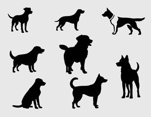 Dog Silhouette digital Art, Intricate Powerful and Ready for Print or Web, Sharp Details. Strong Identity. Timeless Design, Symbolize Strength, Courage, Logo, and Leadership 