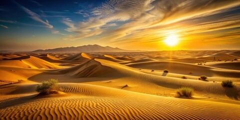 Desert Landscape at Golden Hour