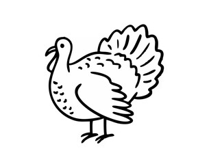 Turkey bird doodle hand drawn...