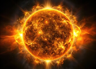 A large dark area on the surface of the sun with intense magnetic field activity and solar flares