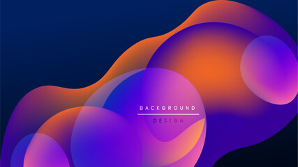 Abstract fluid shapes, vibrant colors blend. Gradient design creates dynamic visual effect. Modern background for projects.