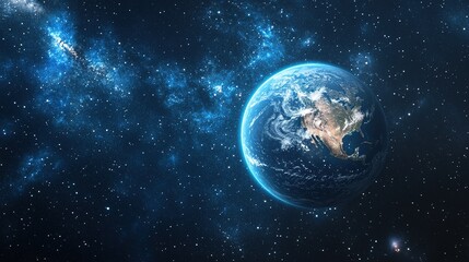 Fototapeta premium High-resolution_cinematic shot of glowing Earth