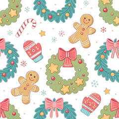 seamless pattern with christmas toys
