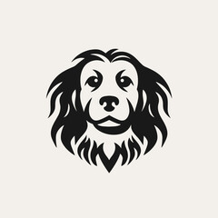 Fototapeta premium Striking canine portrait captures pet's charm in timeless, modern art silhouette