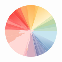 Obraz premium Colorful Spectrum Circle Diagram