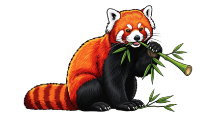 red pandas bamboo delight a moment of tranquil whispers in the forest