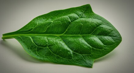 Obraz premium Vibrant Green Spinach Leaf Close-Up Nature's Bounty