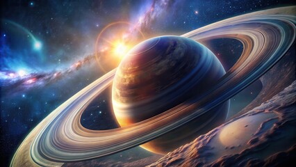 A majestic ring system surrounds a stunning planet in our solar system