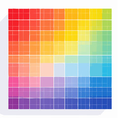 Colorful Gradient Spectrum Grid Design