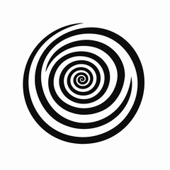 Fototapeta premium Hypnotic circular lines, creating an optical illusion, a swirling vortex silhouette