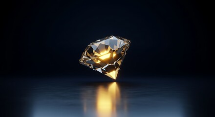 Fototapeta premium diamond on black background