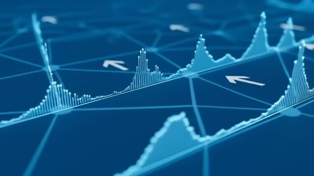 Detailed visualization of data analysis, showing interconnected networks and statistical charts. - Powered by Adobe